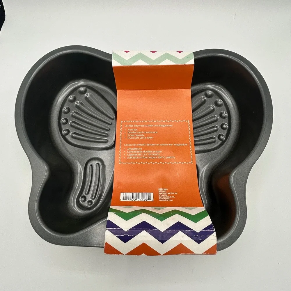 Nordic Ware Butterfly Baking Pan Green Nonstick Steel 8 Cup Cake Mold Papillon